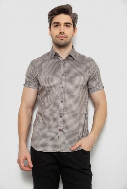 Рубашка мужская с принтом, цвет мокко, 186R6918