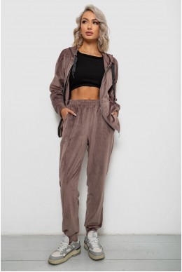Спортивный костюм женский велюровый  -уценка, цвет мокко, 257R4119-U-6