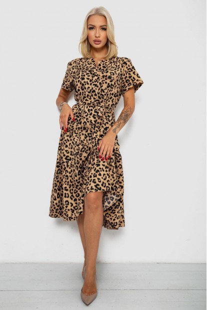 Платье софт с принтом, цвет бежевый, 230R1011-10