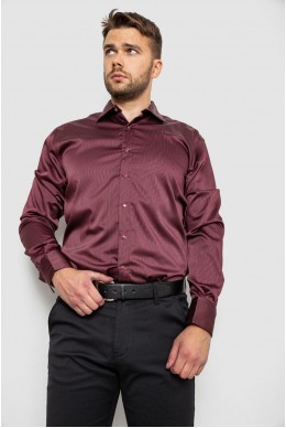 Рубашка мужская  -уценка, цвет бордовый, 214R3061-U