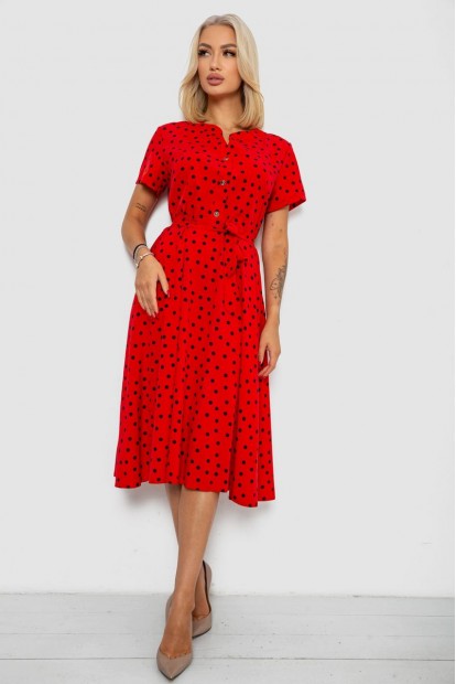 Платье софт с принтом, цвет красный, 230R1011-10