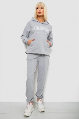 Спортивный костюм женский с принтом, цвет серый, 244R1063AG