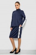 Костюм женский классический, цвет синий, 257R322 - фото № 3