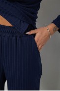 Костюм женский трикотажный в рубчик  -уценка, цвет синий, 257R1321-1-U - фото № 4