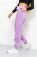 Спорт штани жіночі на флісі, колір бузковий, 119R167 - фото № 2