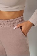 Спортивные штаны женские на флисе  -уценка, цвет мокко, 238R57013-U - фото № 4