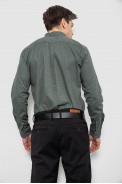 Мужская рубашка с принтом, цвет хаки, 186R7070 - фото № 3