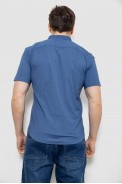 Мужская рубашка однотонная с принтом, цвет джинс, 186R6917-5 - фото № 3