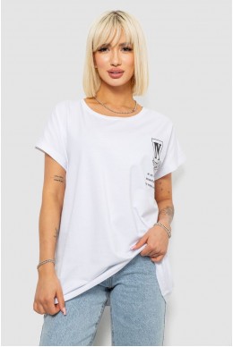 Футболка женская с принтом, цвет белый, 244R2430