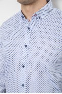 Мужская рубашка с принтом, цвет белый, 186R7070 - фото № 4