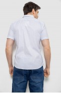 Мужская рубашка однотонная с принтом, цвет белый, 186R6917-5 - фото № 3