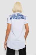 Сорочка класична з принтом, колір біло-синій, 230R7211 - фото № 3