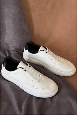 Кеди чоловічі, колір біло-чорний, 248RR194