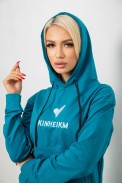 Спортивный костюм женский двухнитка  -уценка, цвет бирюзовый, 214R1419-007-U-5 - фото № 6