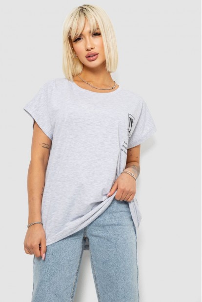 Футболка женская с принтом, цвет серый, 244R2430