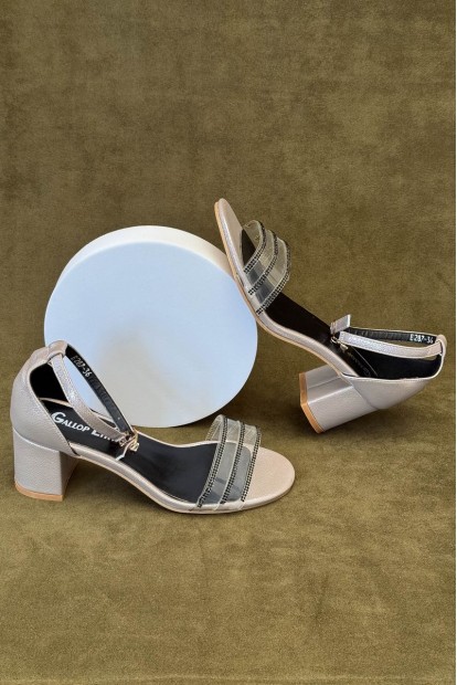 Босоножки женские, цвет серый, 243RE287