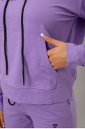 Спортивный костюм женский двухнитка  -уценка, цвет сиреневый, 214R1419-002-U-2 - фото № 4