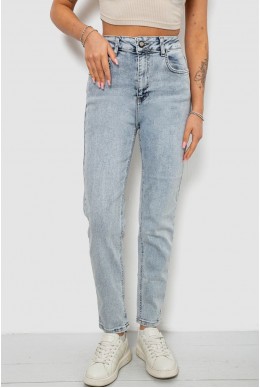 Джинсы женские однотонные Battal Mom, цвет светло-голубой, 244R00289