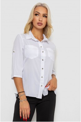 Блуза классическая, цвет белый, 230R72-1