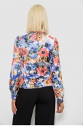 Блуза с цветочным принтом, цвет голубой, 230R226 - фото № 3