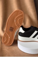 Кросівки жіночі екошкіра, колір чорно-білий, 248RJH700 оптом - фото № 4