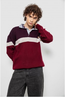 Светр-обманка чоловічий, колір бордовий, 161R913