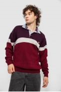 Свитер-обманка мужской, цвет бордовый, 161R913 - фото № 3
