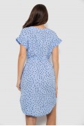 Платье женское однотонное в горошек, цвет голубой, 257R120 - фото № 3