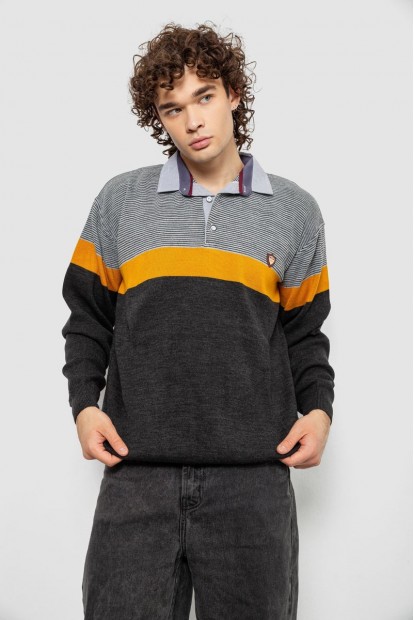 Светр-обманка чоловічий, колір сірий, 161R913