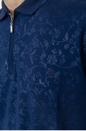 Поло мужское сдлинным рукавом, цвет темно-синий, 157R300-3