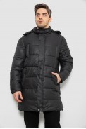 Куртка чоловіча зимова подовжена  -уцінка, колір чорний, 244RH76-10-U - фото № 0