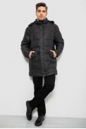 Куртка чоловіча зимова подовжена  -уцінка, колір чорний, 244RH76-10-U - фото № 2