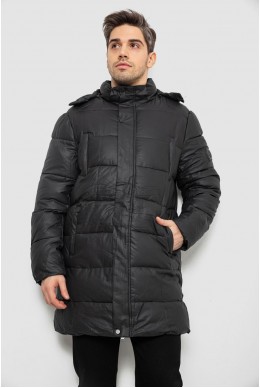 Куртка мужская зимняя удлиненная  -уценка, цвет черный, 244RH76-10-U