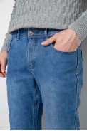 Джинсы мужские на флисе  -уценка, цвет джинс, 254R2407-U-1 - фото № 4