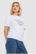 Футболка женская с принтом  -уценка, цвет белый, 238R57485-U-4 - фото № 2