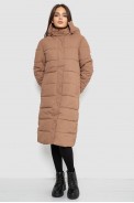 Куртка женская удлиненная  -уценка, цвет бежевый, 207R006-U-2 - фото № 1
