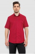 Рубашка мужская с принтом, цвет бордовый, 186R7313 - фото № 0