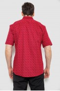 Рубашка мужская с принтом, цвет бордовый, 186R7313 - фото № 3