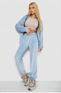 Спортивный костюм женский велюровый  -уценка, цвет голубой, 238R107-1-U-3 - фото № 2