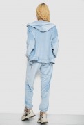 Спортивный костюм женский велюровый  -уценка, цвет голубой, 238R107-1-U-3 - фото № 3