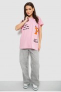Футболка жіноча з принтом, колір рожевий, 244R3002 оптом - фото № 1