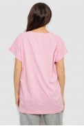 Футболка жіноча з принтом, колір рожевий, 244R3002 оптом - фото № 3