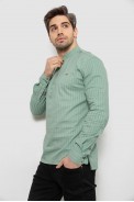 Сорочка чоловіча однотонна з принтом, колір оливковий, 186R2077 - фото № 2