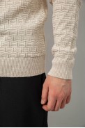 Свитер мужской, цвет бежевый, 161R730 - фото № 4