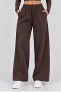 Спортивные штаны женские однотонные, цвет шоколадный, 257R650 - фото № 0