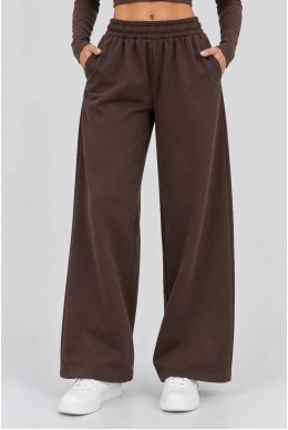 Спортивные штаны женские однотонные, цвет шоколадный, 257R650