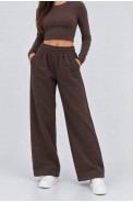 Спортивные штаны женские однотонные, цвет шоколадный, 257R650 - фото № 1