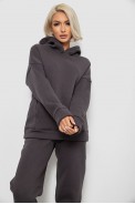 Спортивный костюм женский на флисе, цвет темно-серый, 247R2012 - фото № 1