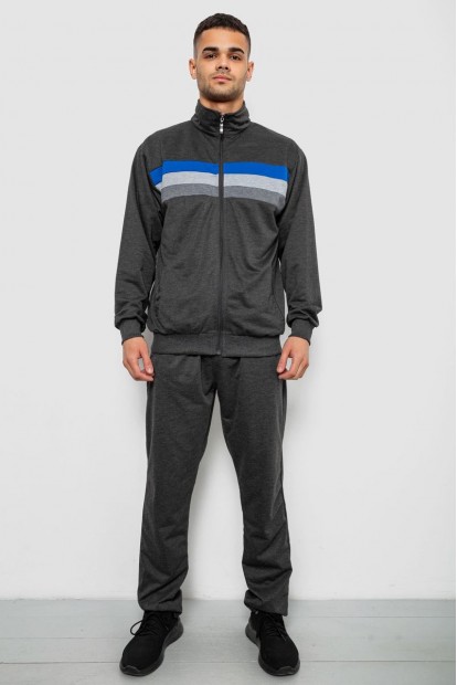 Спортивный костюм мужской двухнитка, цвет темно-серый, 244RY-951