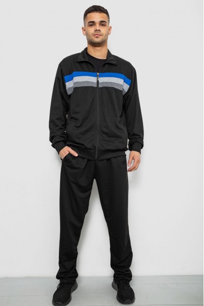Спортивный костюм мужской двухнитка, цвет черный, 244RY-951